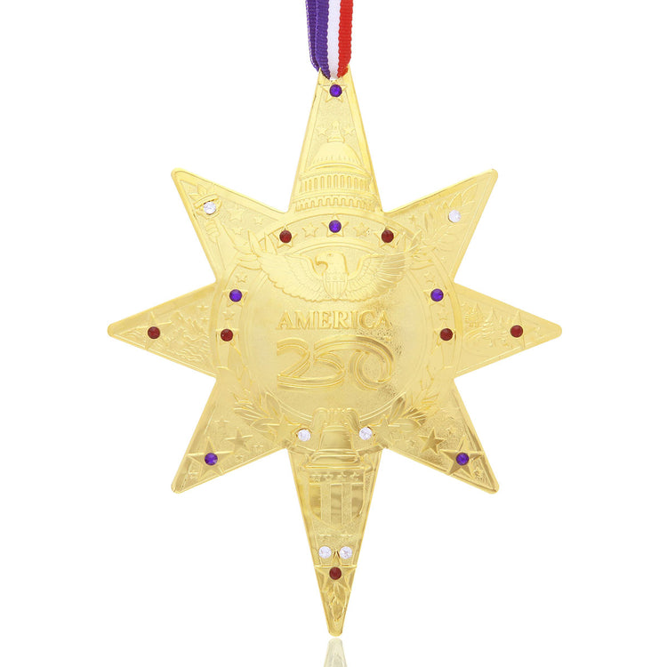Limited Edition America250 Sea to Shining Sea Commemorative Ornament (Gold Plated) 