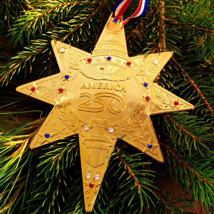 Limited Edition America250 Sea to Shining Sea Commemorative Ornament (Gold Plated) 