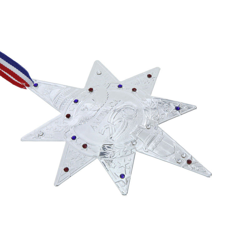 America250 Silver Plated Commemorative Star Patriotic Ornament