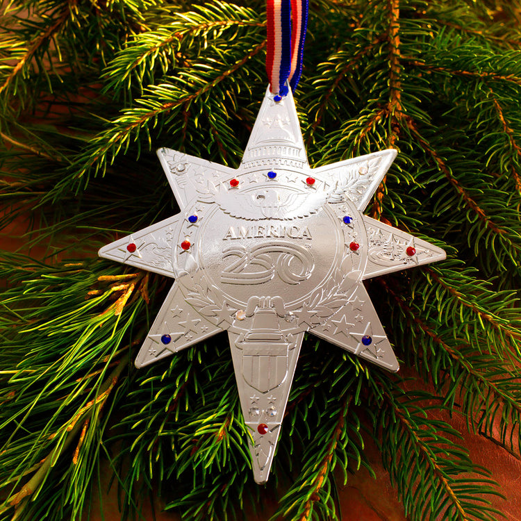 Limited Edition America250 Sea to Shining Sea Commemorative Ornament (Silver Plated) 