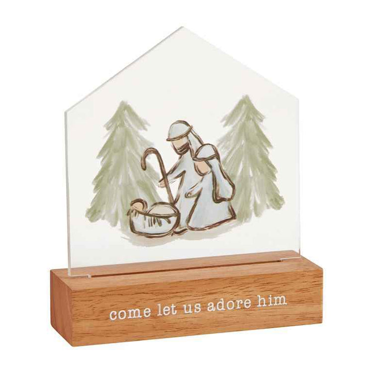 Holy Family Light-Up Plaque