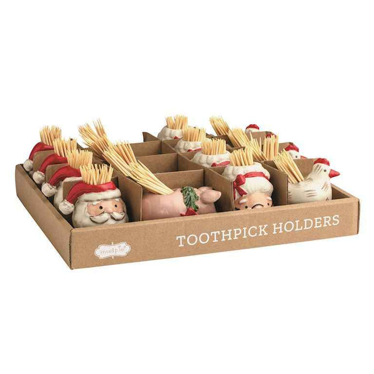 Farm Christmas Toothpick Caddy Sets
