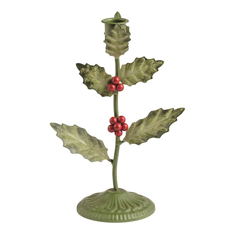 Holly Metal Candle Holder