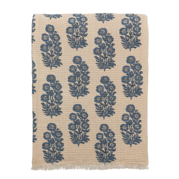 Flower Repeat Throw Blanket