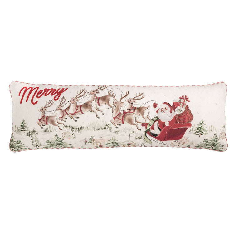 Santa Scene Christmas Pillow