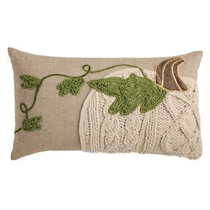 Cable Knit Pumpkin Pillow