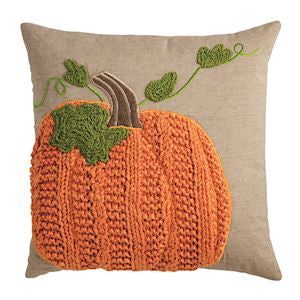 Cable Knit Pumpkin Pillow