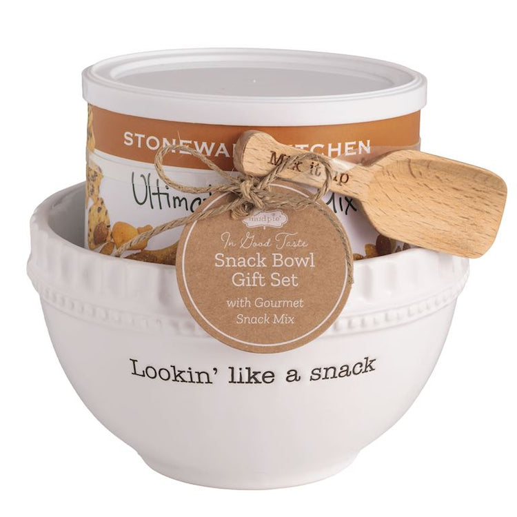 Snack Bowl & Pretzel Gift Set 