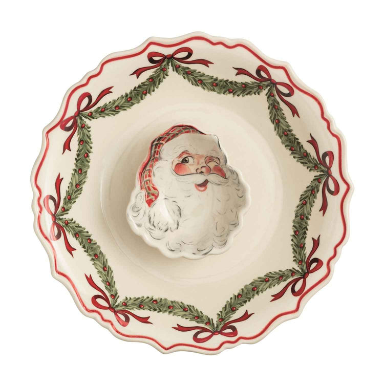 Santa Chip And Dip Bowl