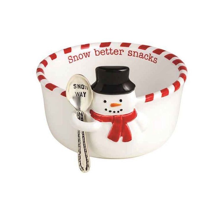 Snowman Tidbit Bowl & Spoon Set