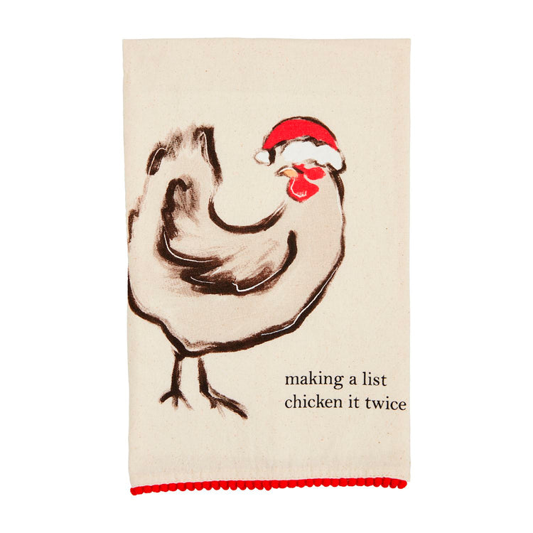 Chicken Christmas Farm Towel