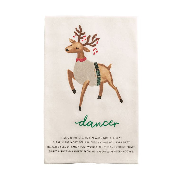 Dancer Reindeer Decorative Holiday Towel