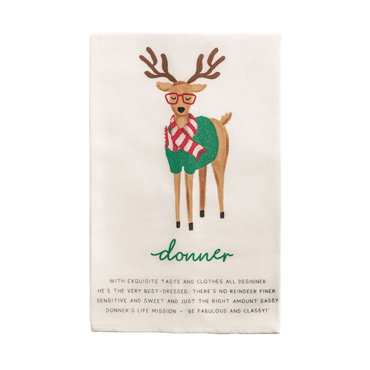 Donner Reindeer Decorative Holiday Towel