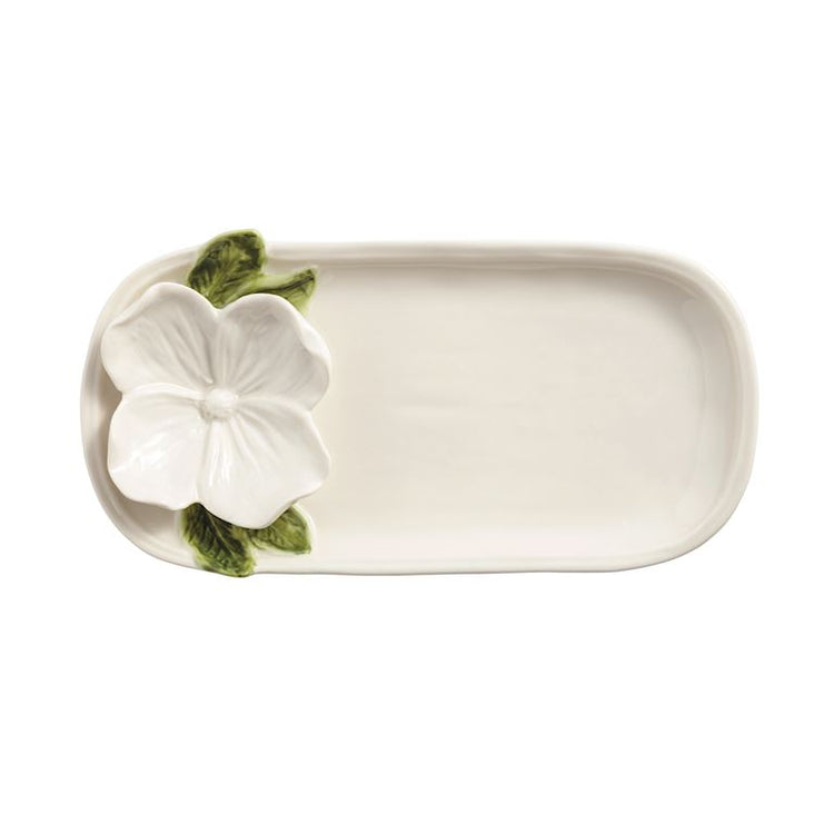 White Flower Everything Plate
