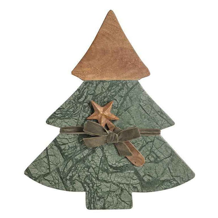Mango Wood Tree Serving Board Set