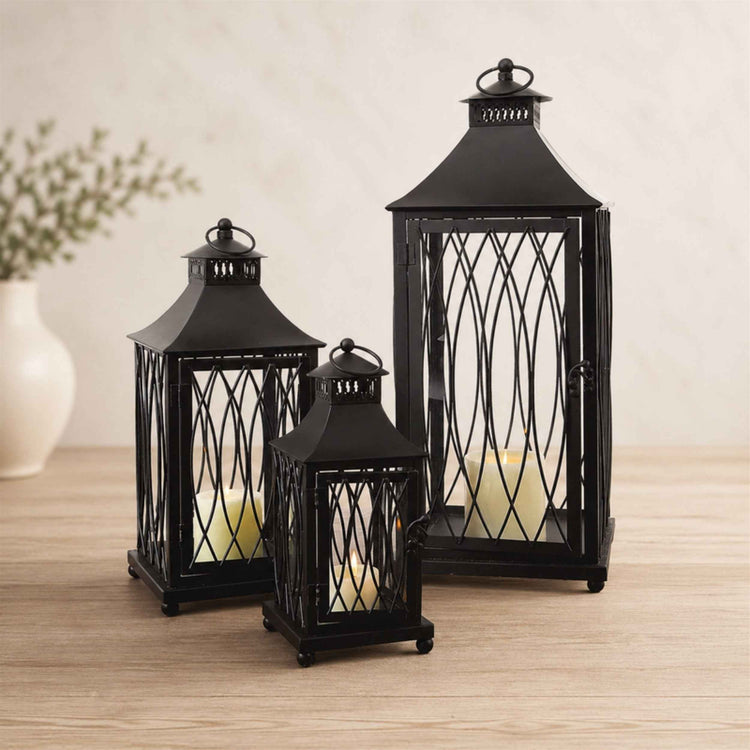 Large Windsor Black Metal Lantern