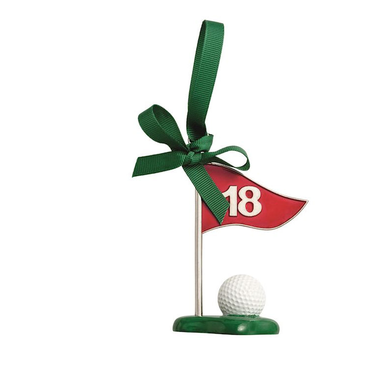 Golf Ball and Flag Ornament