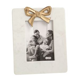 Marble Picture Frame with Gold Bow