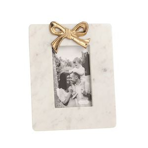 Marble Picture Frame with Gold Bow