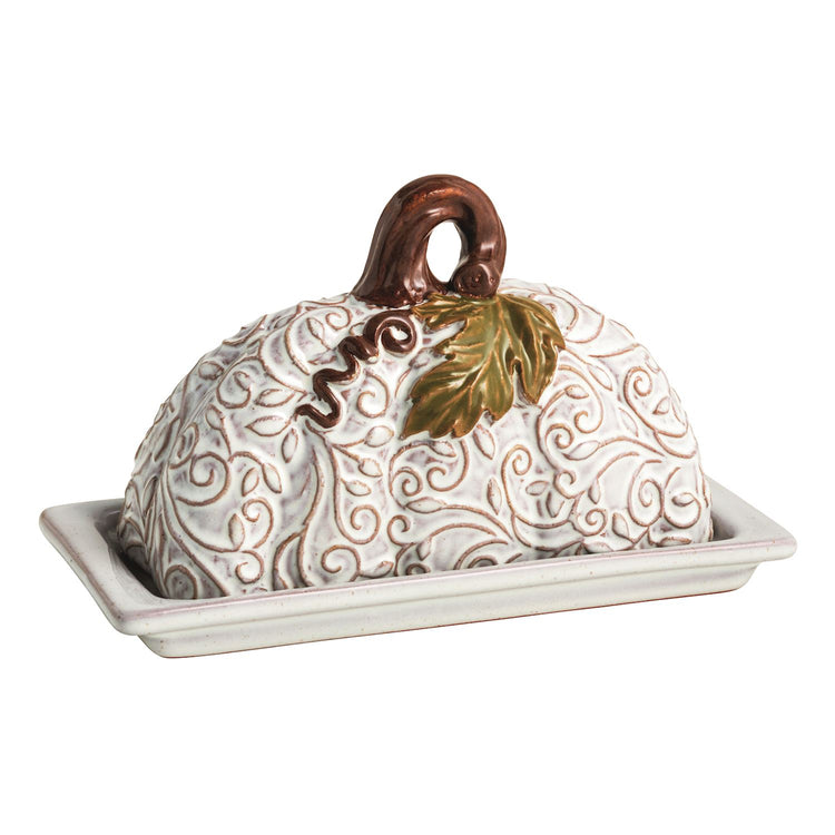 White Pumpkin Butter Dish - Wendell August Forge