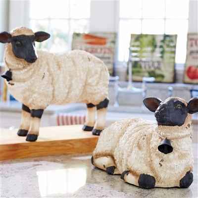 Resting Country Sheep Figurine 