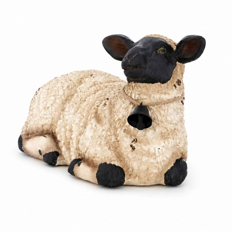 Resting Country Sheep Figurine 