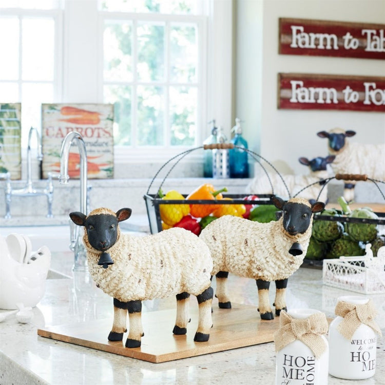 Rustic Meadow Sheep Figurine 