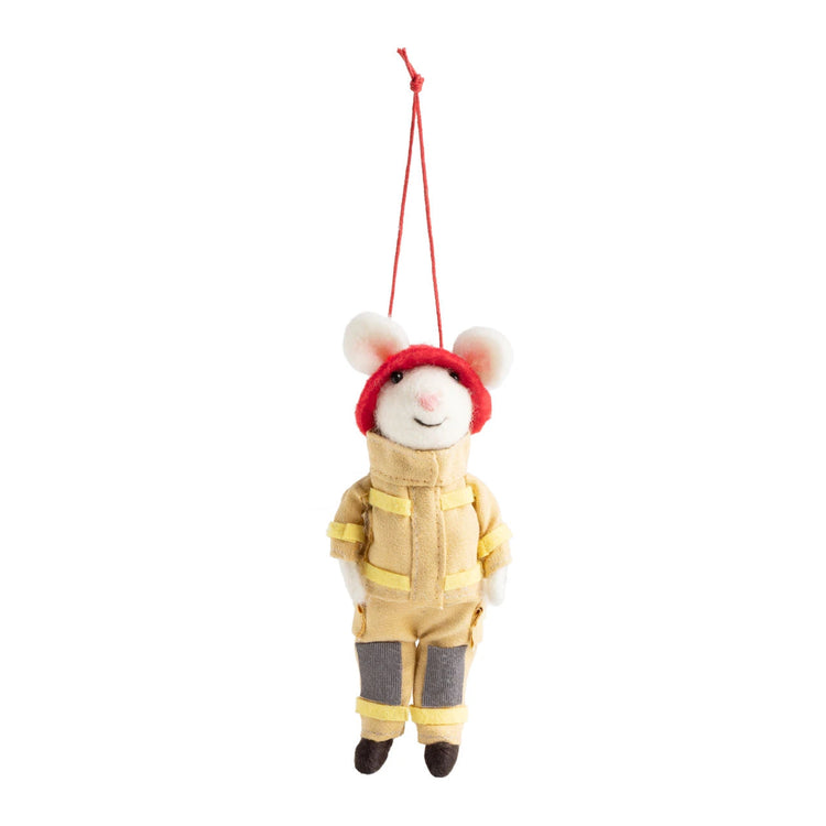 Fireman Mouse Ornament