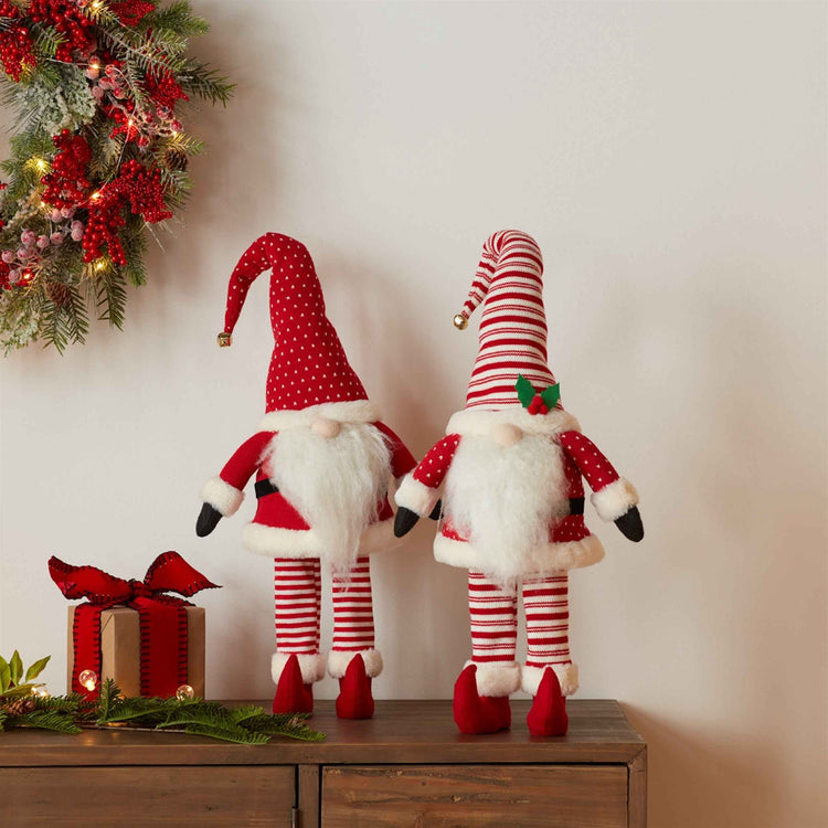 Peppermint Stripe Christmas Elf Figure