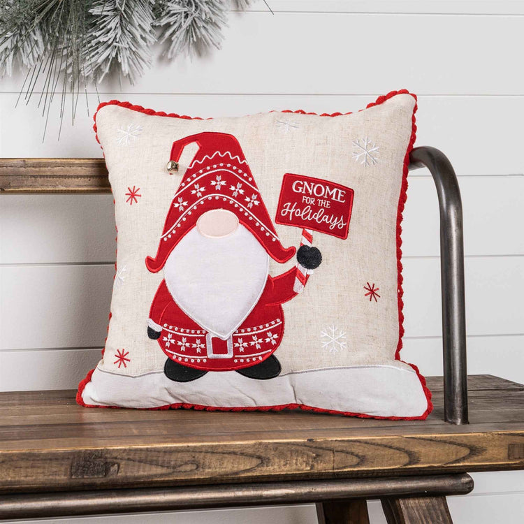 Gnome for the Holidays Throw Pillow