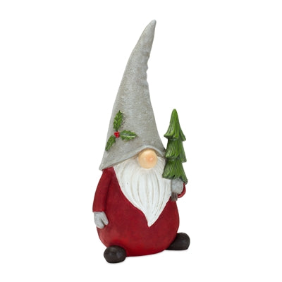 Gnome With Tree Figurine