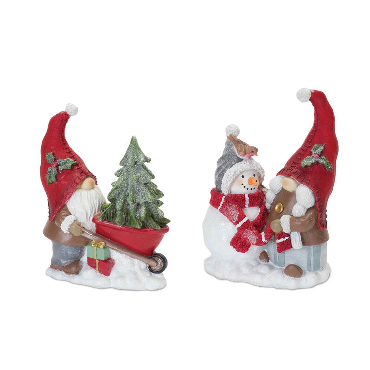 Gnome's Christmas Tree Delivery Figurine