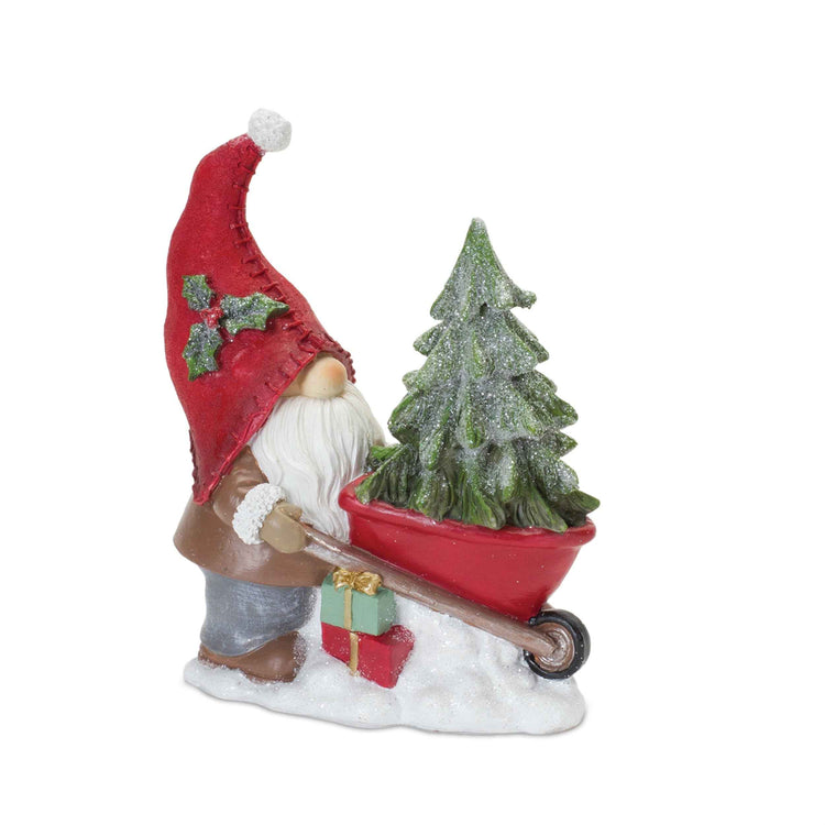 Gnome's Christmas Tree Delivery Figurine