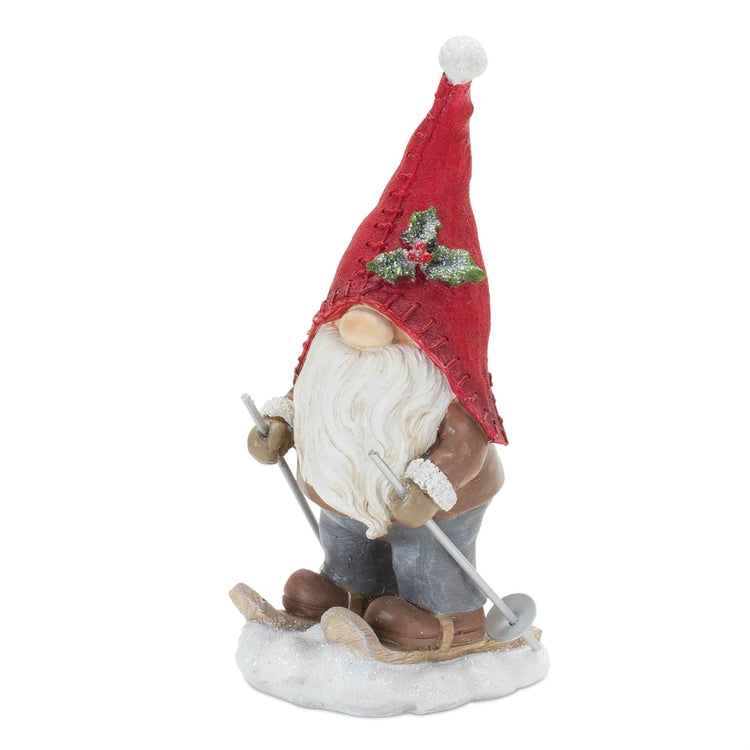 Skiing Boy Gnome Figurine