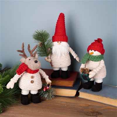 Rustic Woodland Santa with Pine Bough Figurine