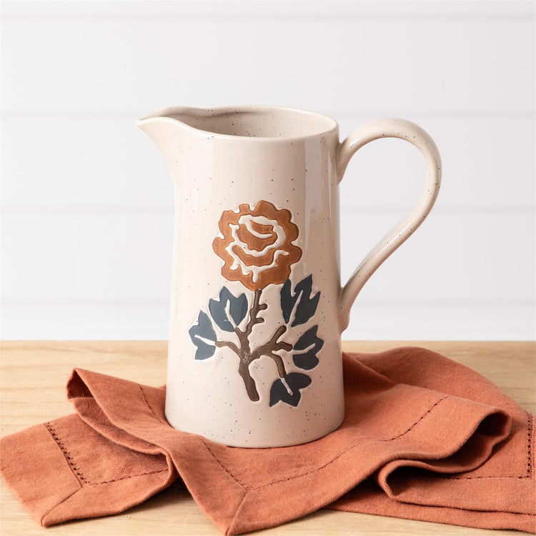 Pitcher Blue Floral 