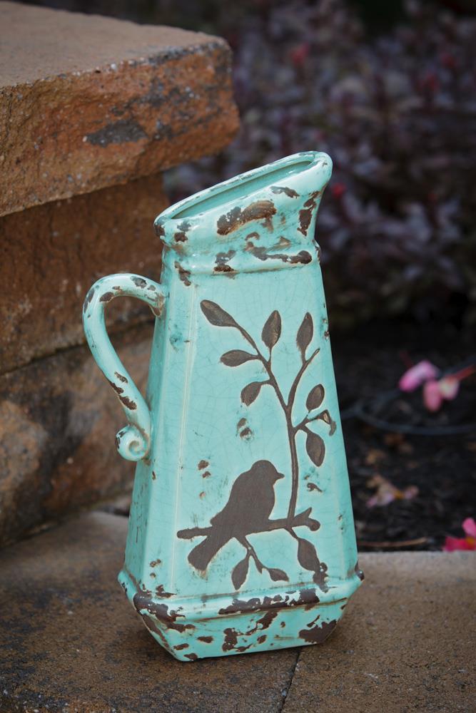 Pottery Birds N Branches Pitcher
