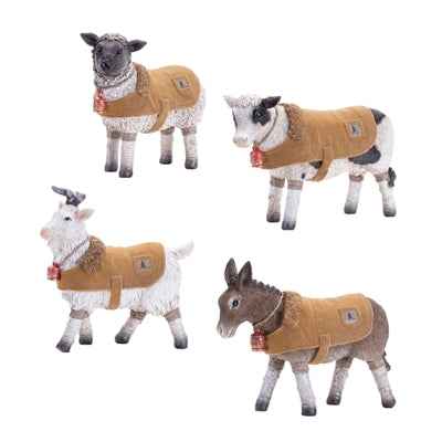 Cozy Coat Donkey Figurine