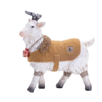 Winter Goat Figurine