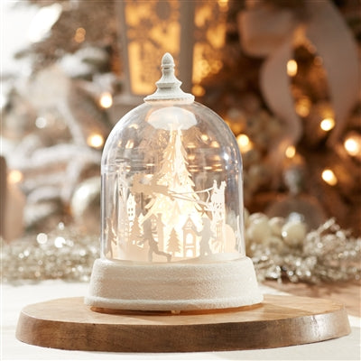 Santa & Sleigh Rotating LED Globe