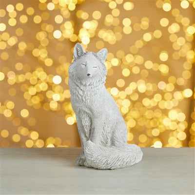 Winter White Fox Figurine