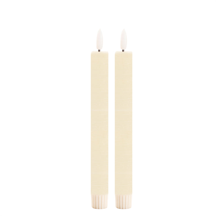 White Flameless Taper Candles