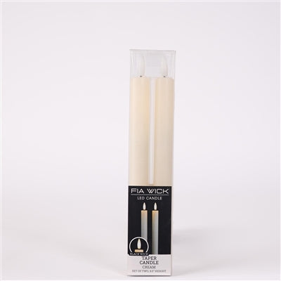 White Flameless Taper Candles