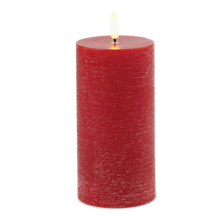 Textured Red Flameless Candle