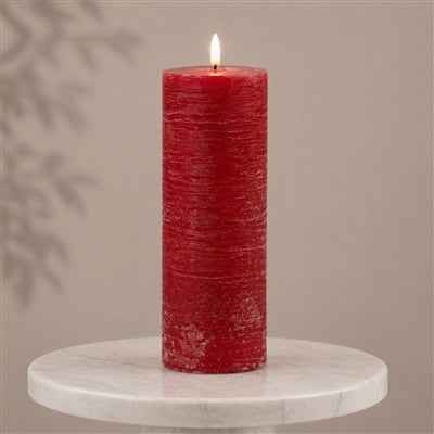 FIA™ Red Flickering Wick LED Pillar Candle