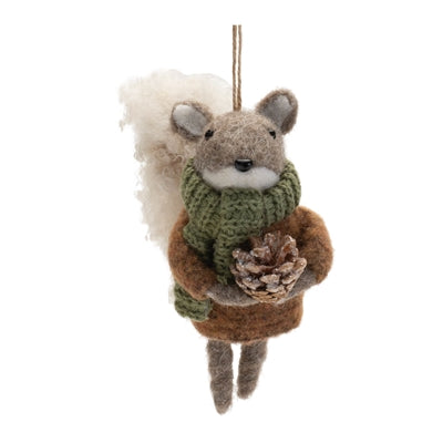 Squirrel Plush Ornament