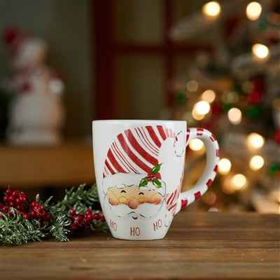 Santa Candy Cane Mug