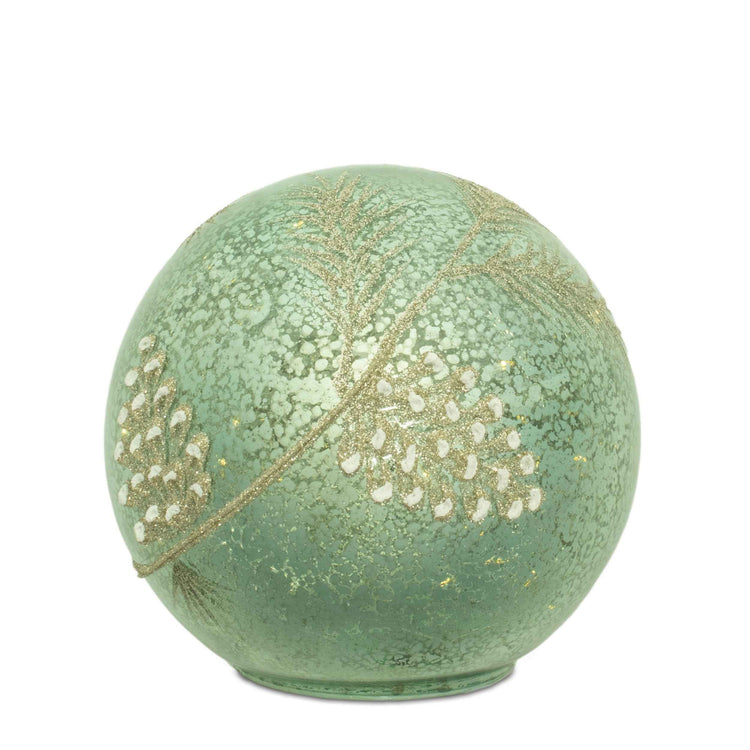Small LED Frosted Botanical Glass Globe