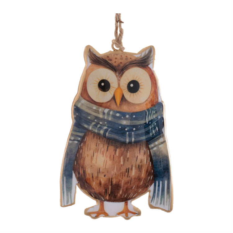 Winter Owl Iron Ornament