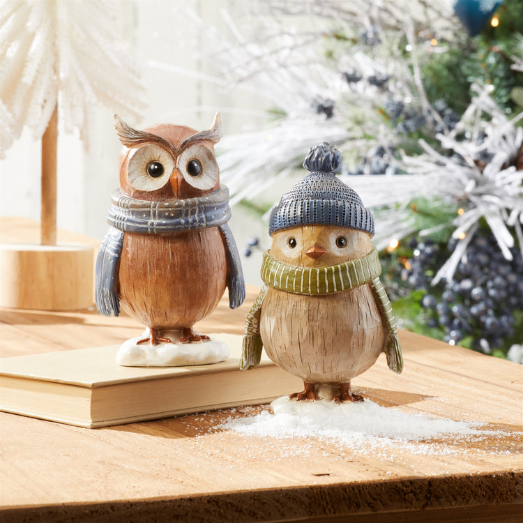 Standing Winter Bird Figurine